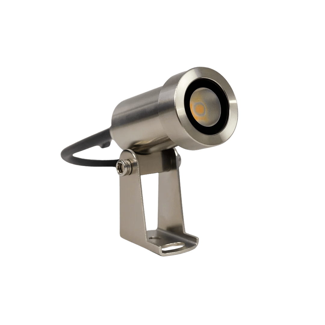 Metallic spotlight on a white background