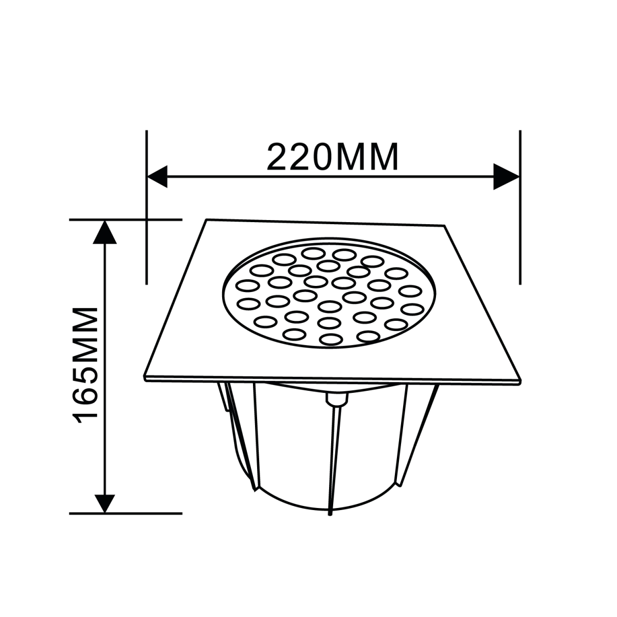 garden square light size