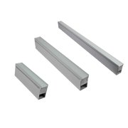 Three metallic rectangular bars on a white background