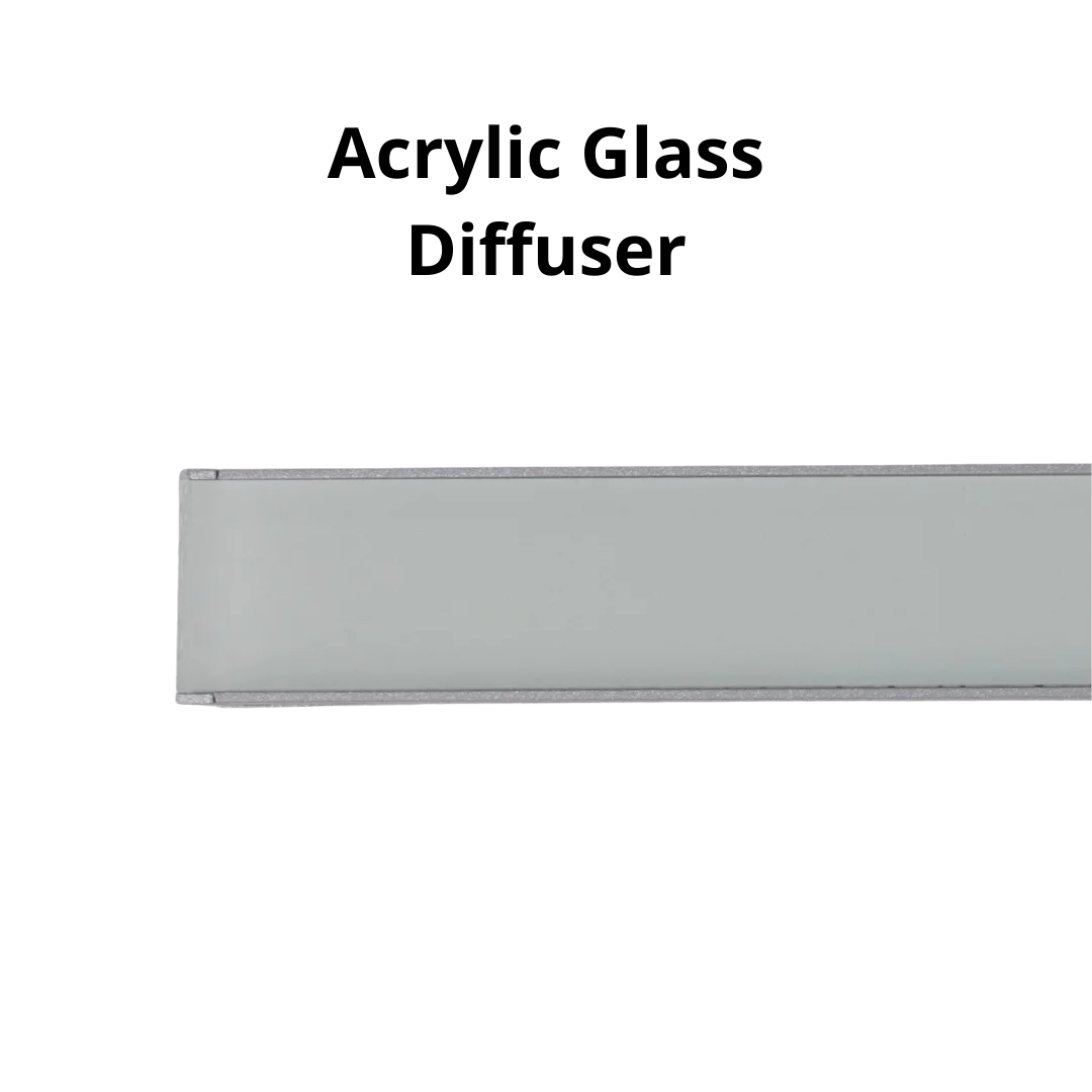 Acrylic glass diffuser on a green background with text