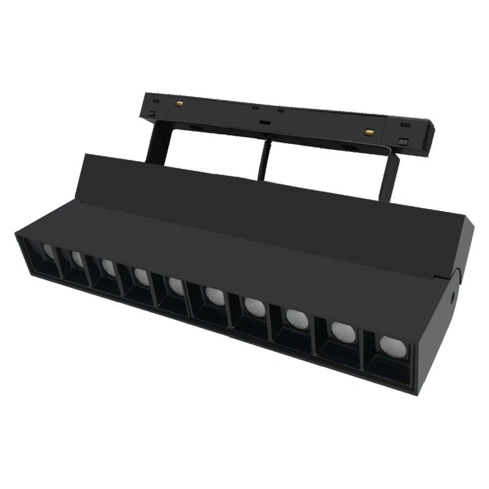 Black light fixture with multiple bulbs on a white background