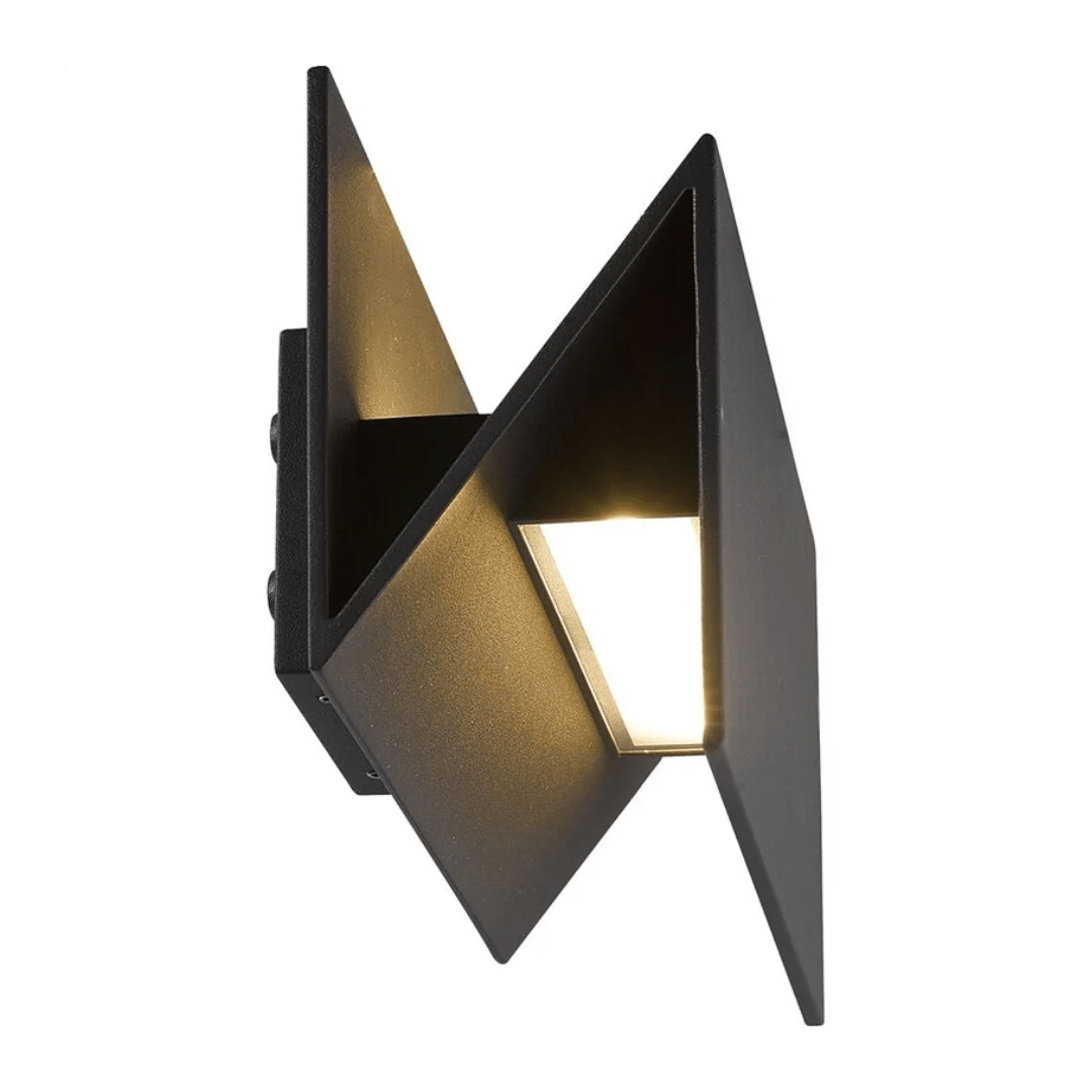 Modern LED Wall Light 14.4W (H1521) – 3000K Warm White, IP54, Black Aluminum Fixture for Entrances & Corridors