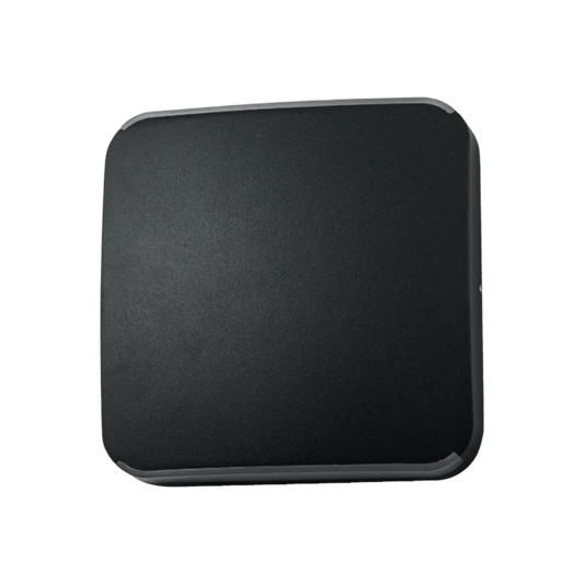 Black square object on a transparent background