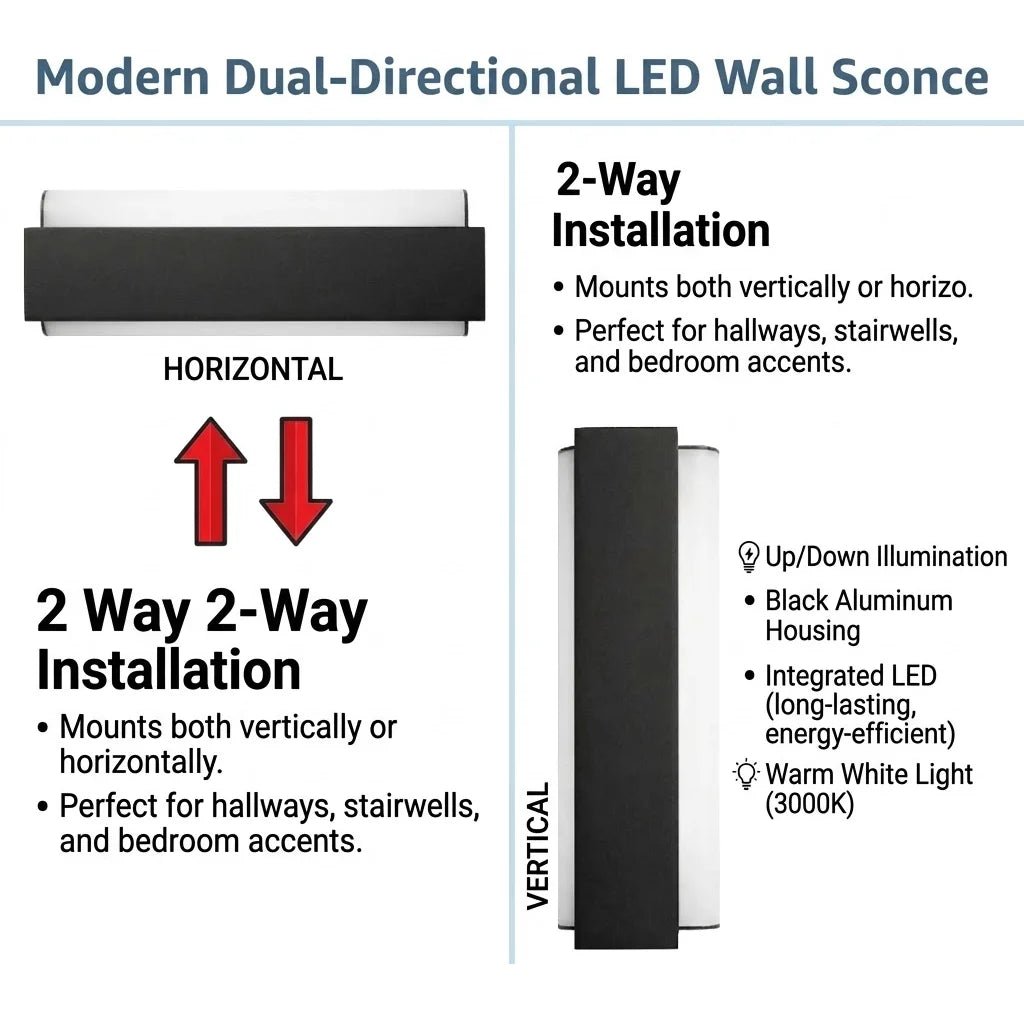 Ultralight Modern Wall Light with Double Side Lighting 12.5W (GL24604) – 9