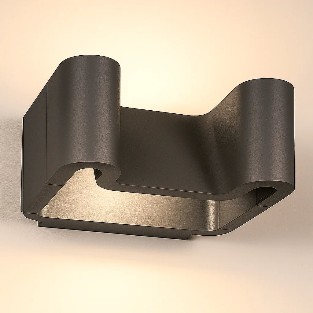 Modern Wall Outdoor Light 15W (H1111) – Graphite Aluminum & Waterproof IP54