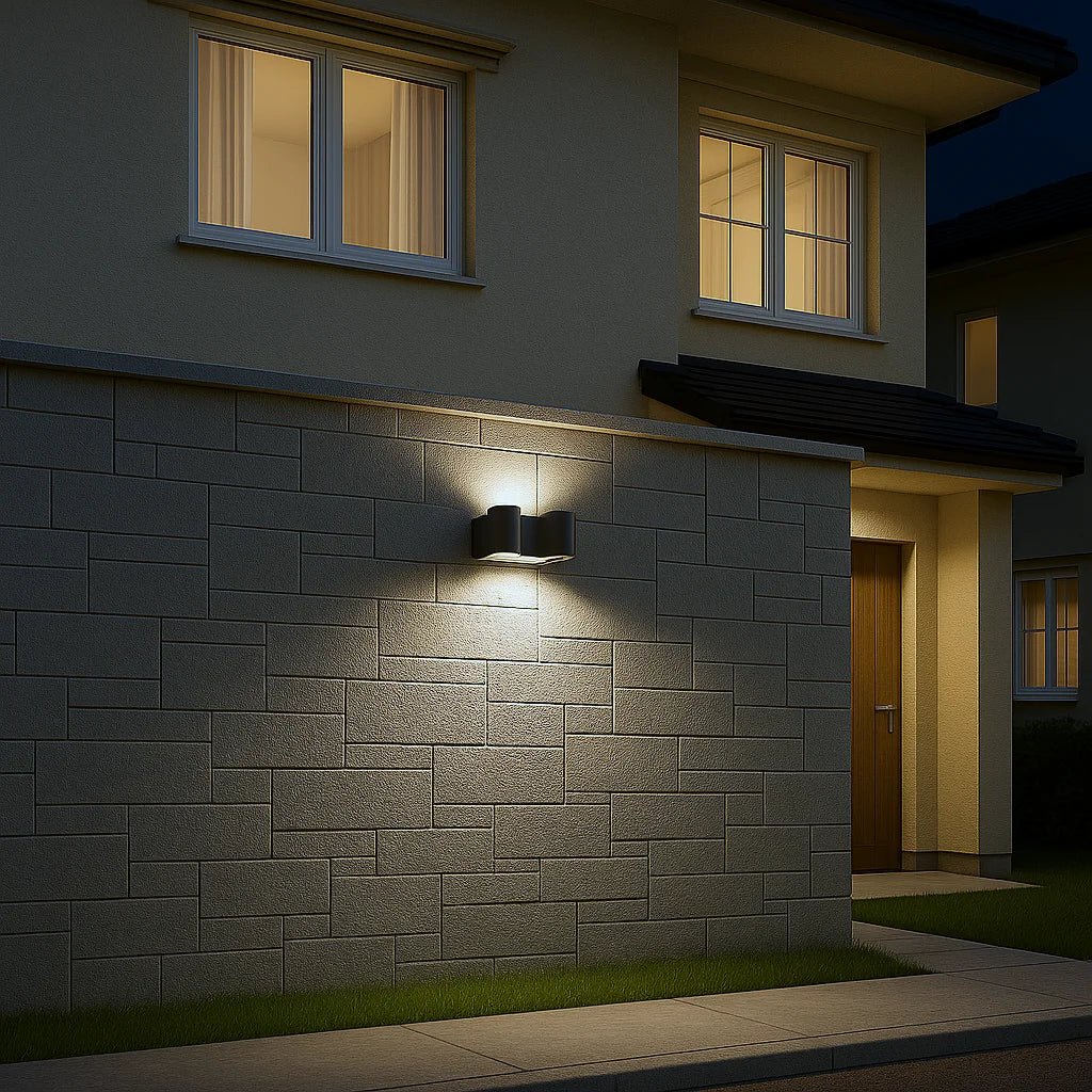 Modern Wall Outdoor Light 15W (H1111) – Graphite Aluminum & Waterproof IP54