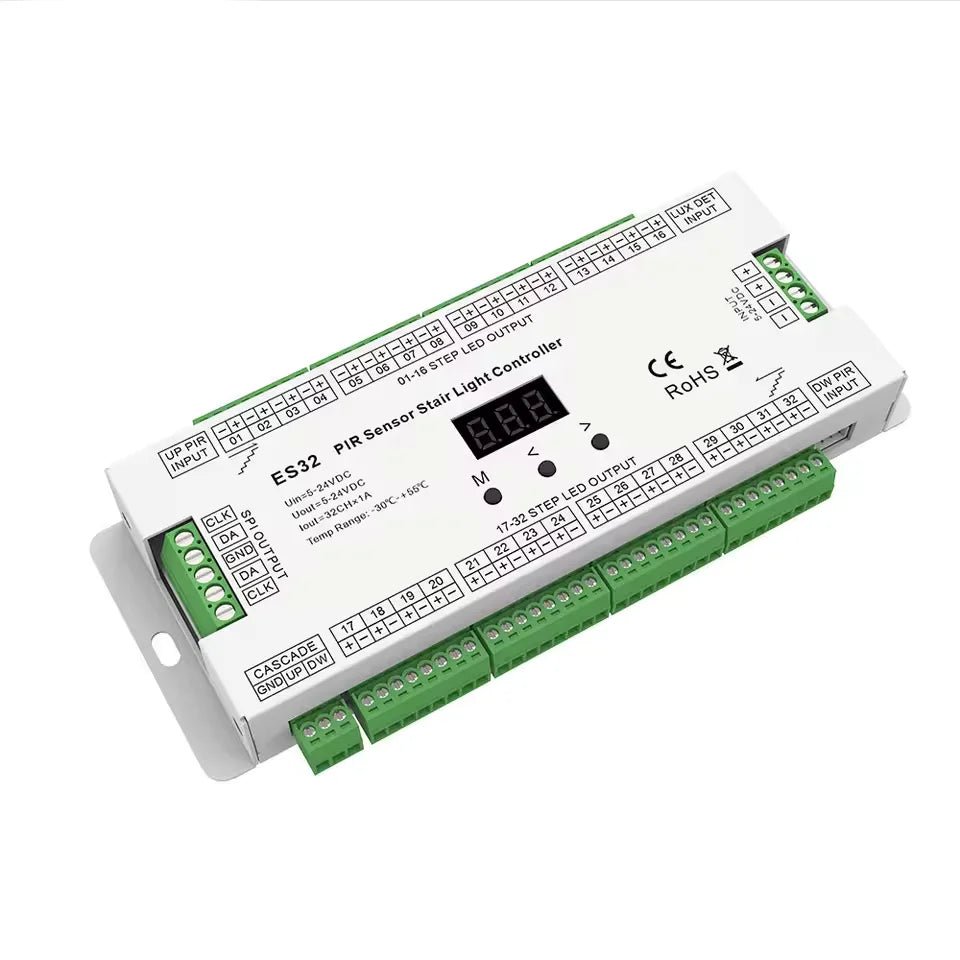 PIR Sensor Stair Light Controller – 32-Step Intelligent Motion Sensor (ES32) - Ultralight