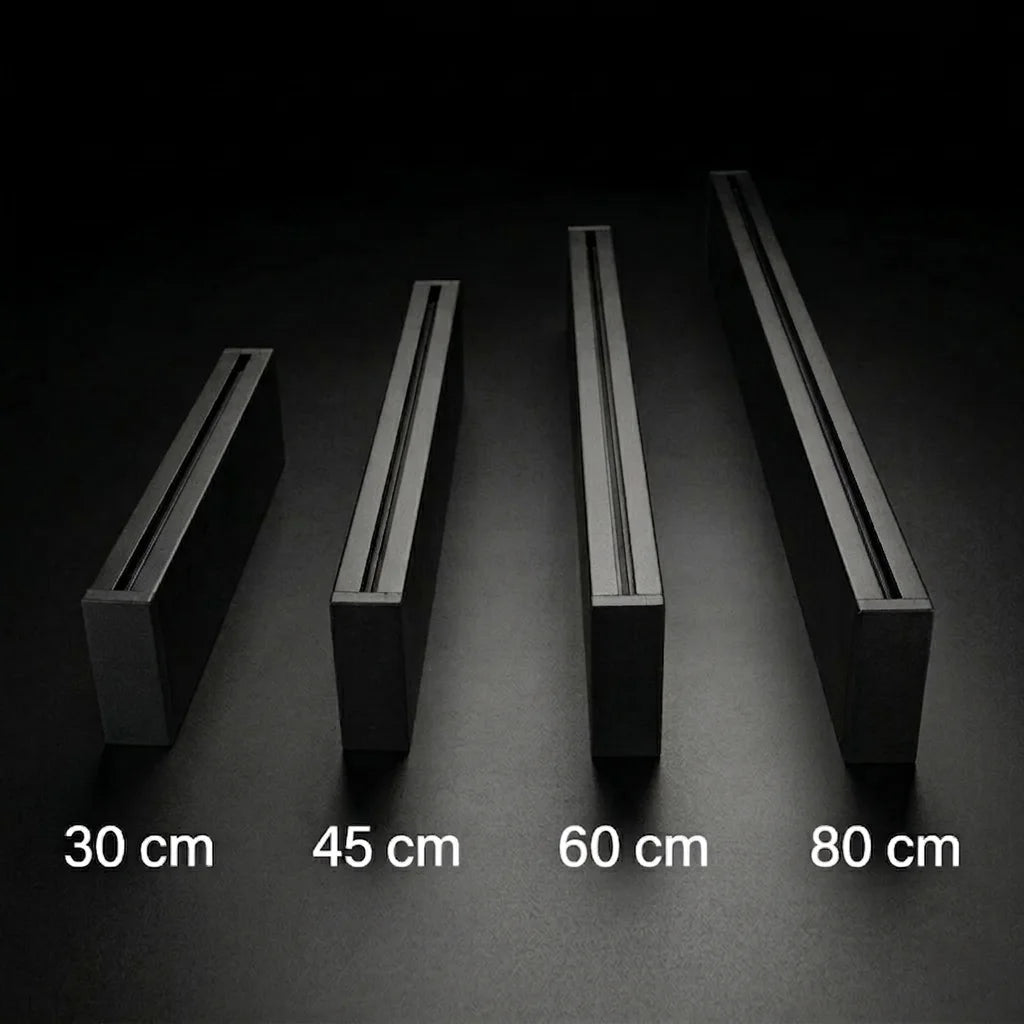 Can handle up to 8000W of power and 32A of current. 4 Different Sizes 30,45,60,100Cm
