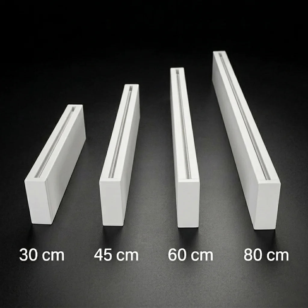 Can handle up to 8000W of power and 32A of current. 4 Different Sizes 30,45,60,100Cm