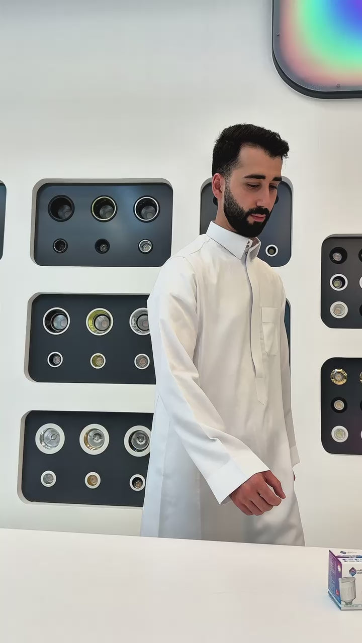 تحميل الفيديو: مقاس 7سم GU10 الترا لايت سبوت لايت مجنح بقاعدة (BA307)