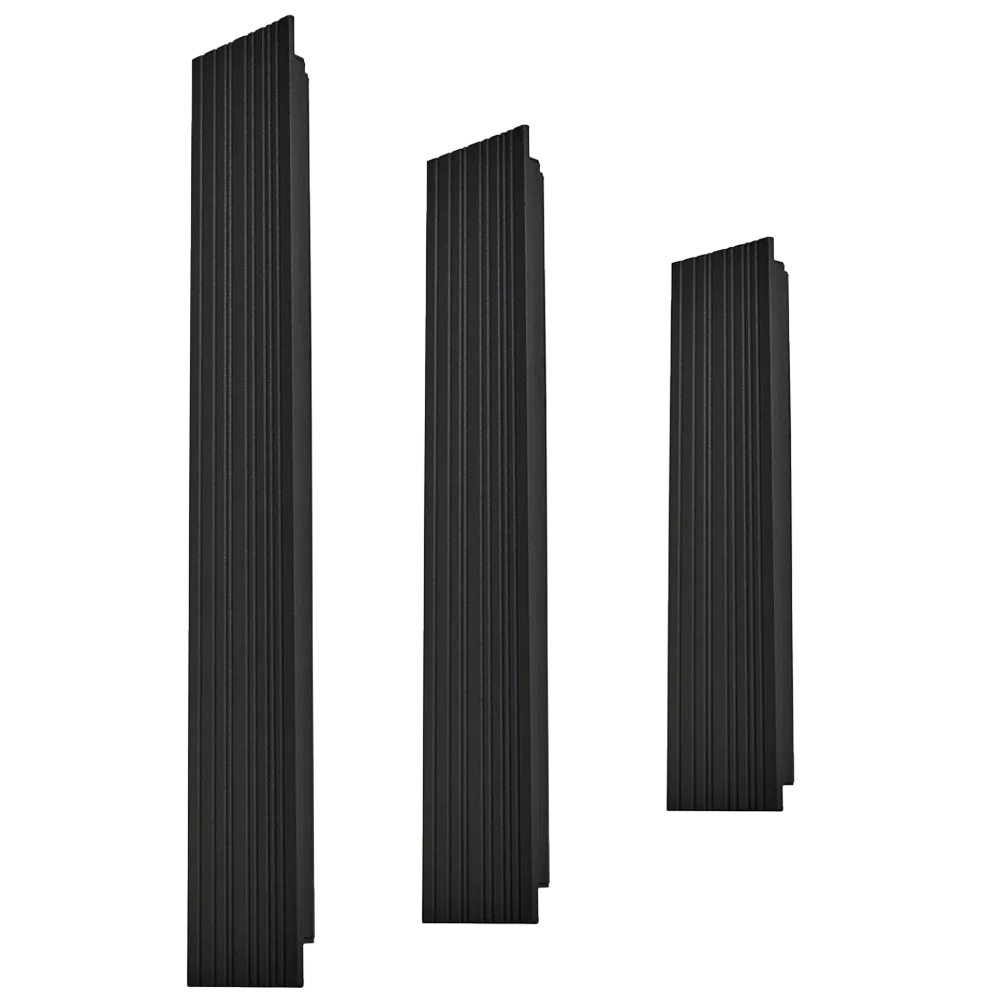 Modern Linear Decorated Wall Light with Ambient Illumination, available in 3 sizes. Made from heavy-duty aluminum,