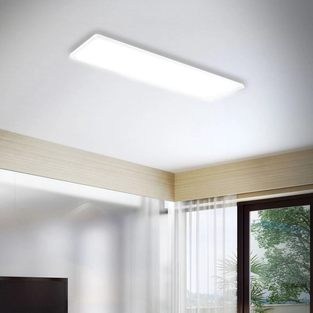 Ceiling light fixture in a modern room with a window