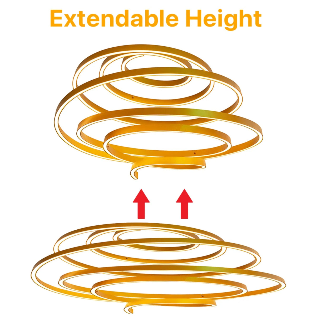 إنارة أفعوانية علاقية - قابلة للتعديل في الارتفاع (BR8514)