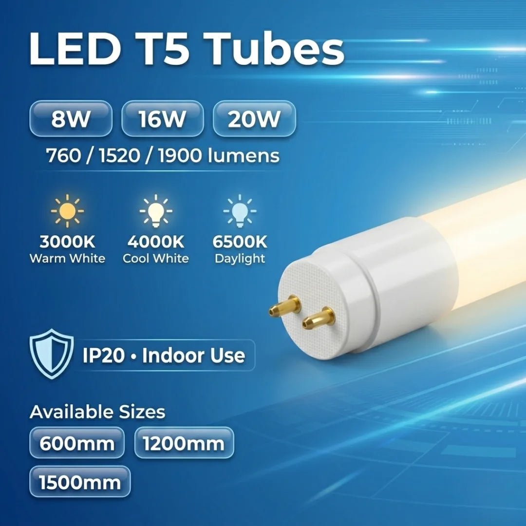 The T5 LED tube features a slim design with high efficiency.  using IC switch driver