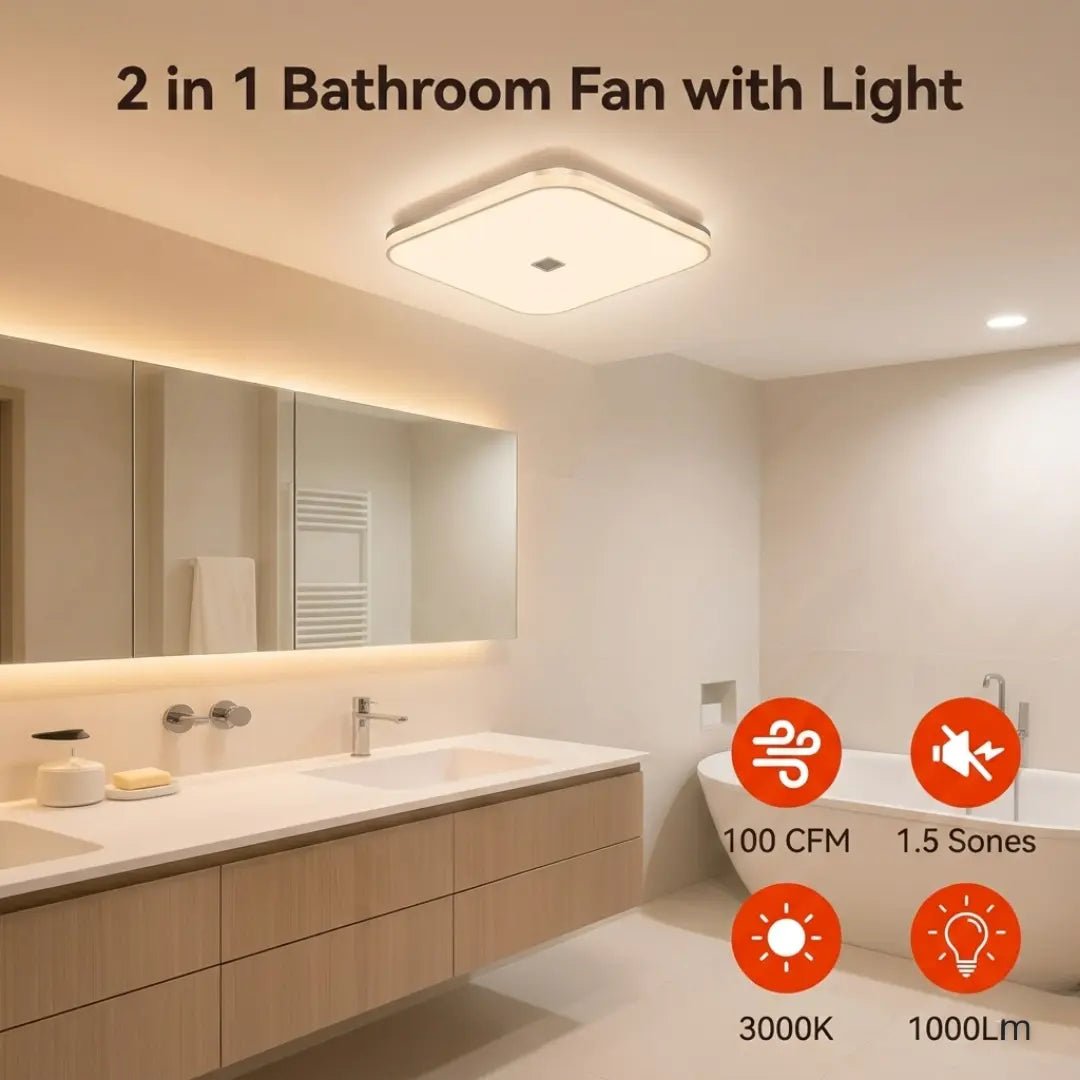 Bathroom Exhaust Fan with Light
