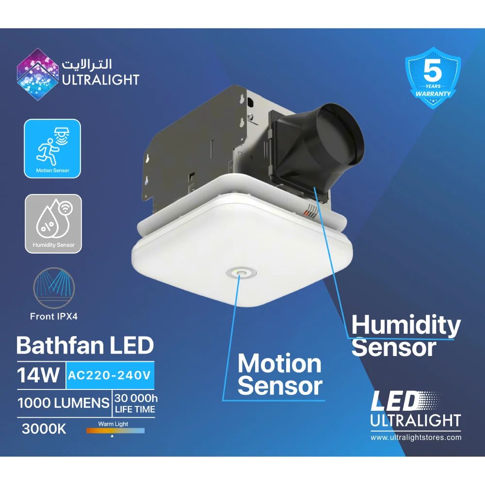 includes a humidity sensor and motion sensor