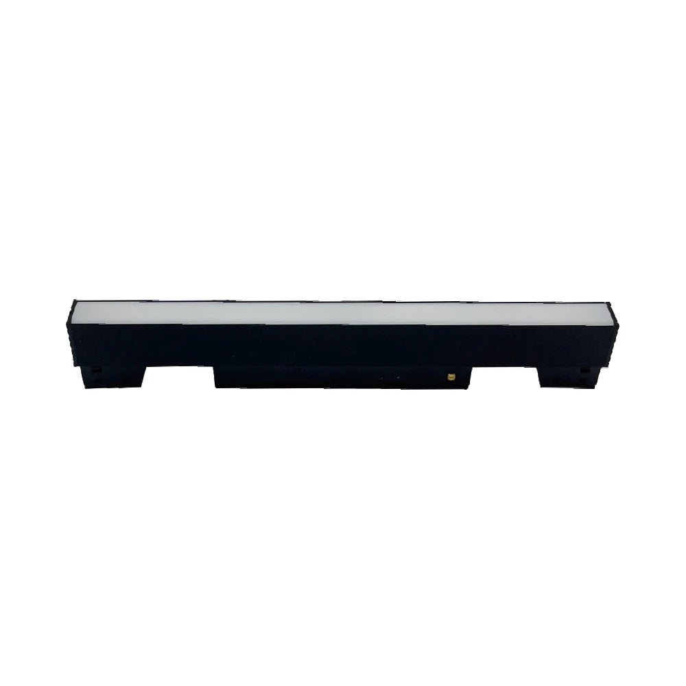 Black and white rectangular object on a white background