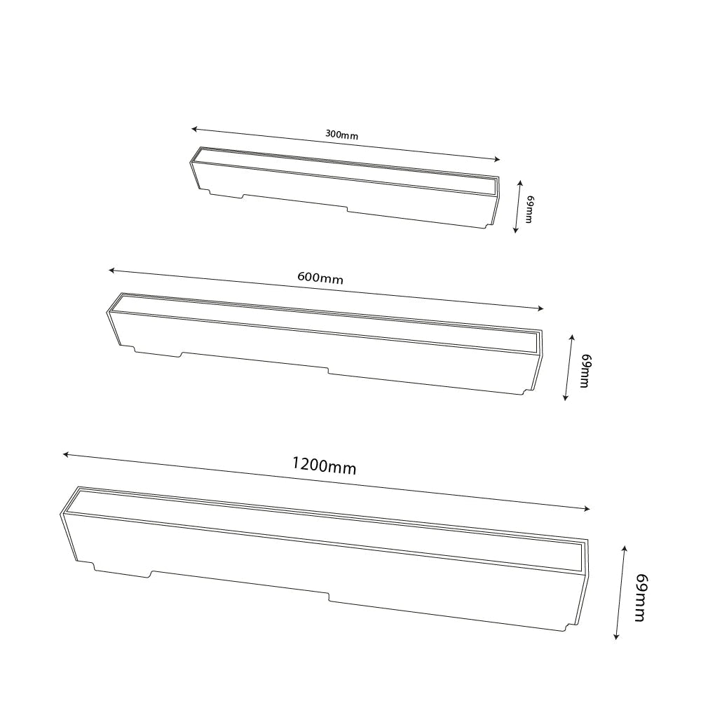 Dimensions of a rectangular object with measurements indicated