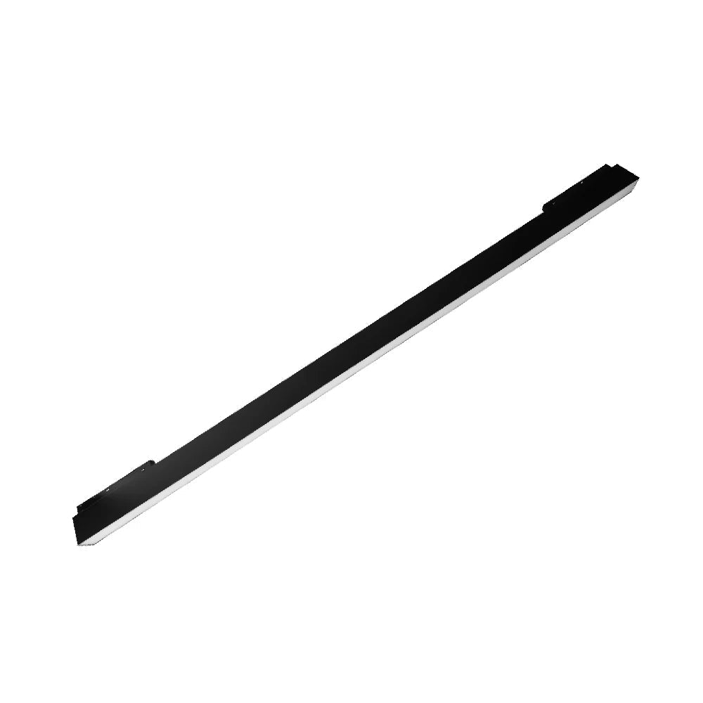 Black rectangular object on a white background