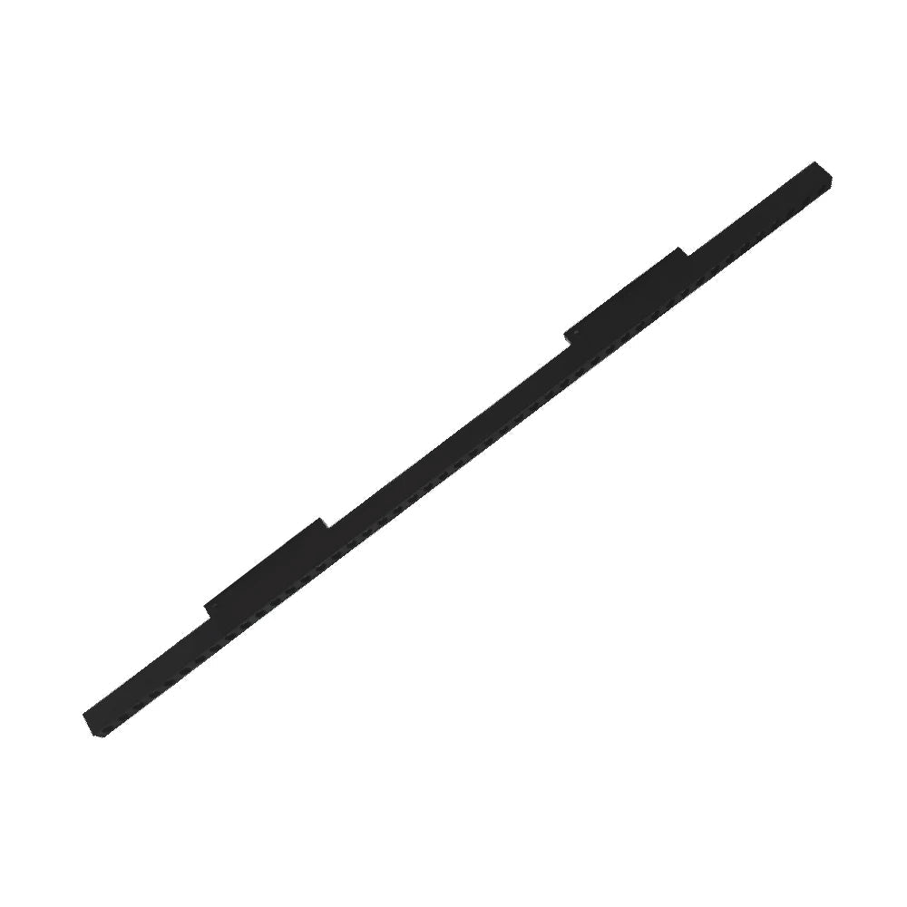Black wiper blade on a white background