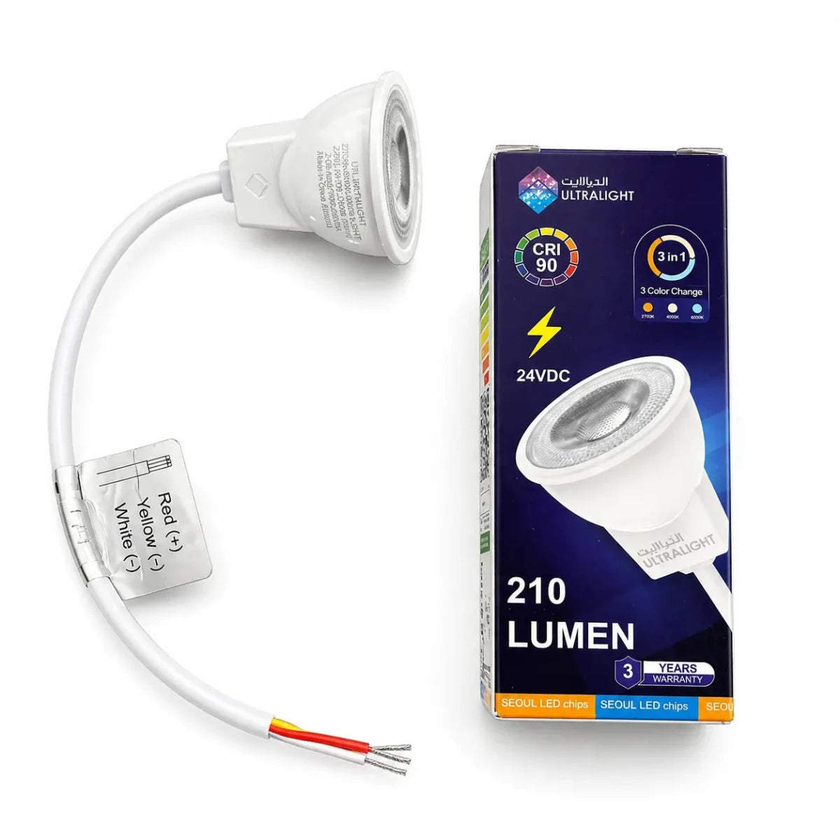 The UTL-MR11M smart LED light offers full control via mobile app with dimming and 3CCT color adjustment (2700K–6500K).