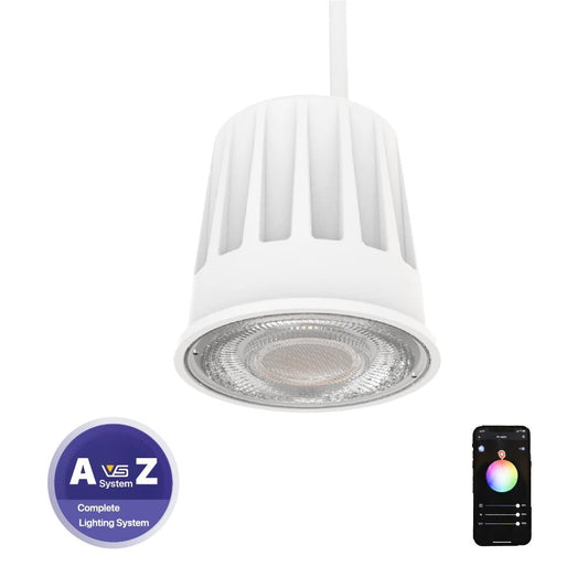 The UTL-MR16M smart LED light offers full control via mobile app with dimming and 3CCT color adjustment (2700K–6500K)