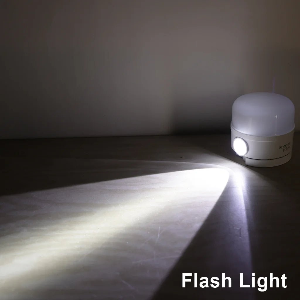 Small flashlight casting light on a dark floor with 'Flash Light' text overlay