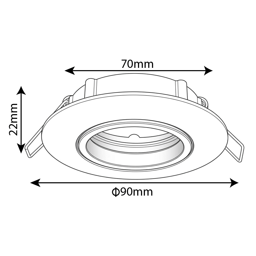 SPOT LIGHT FRAME 7Cm (BA383) – GU10 Light Holder for Elegant Indoor Lighting
