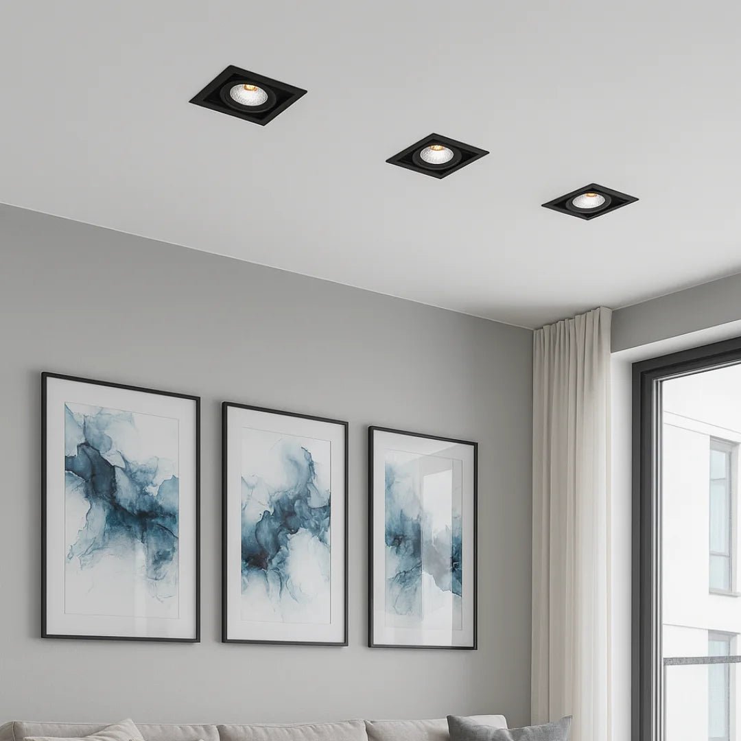 SPOT LIGHT FRAME Square 14cm (BA307-SQ) – Anti-Glare – AR111 Base – Elegant Indoor Lighting