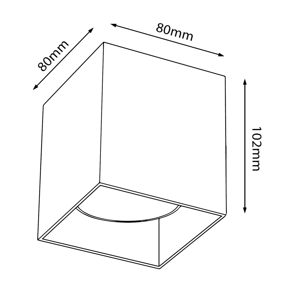 إضاءة مصباح مثبتة على السطح GU10 | تصميم داخلي عصري (UTL-FGU10)