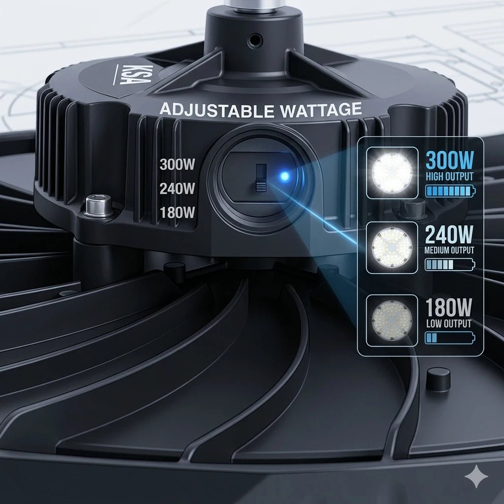 he UFO LED High Bay with selectable power 180W / 240W / 300W With Lumen Up to 40,500.