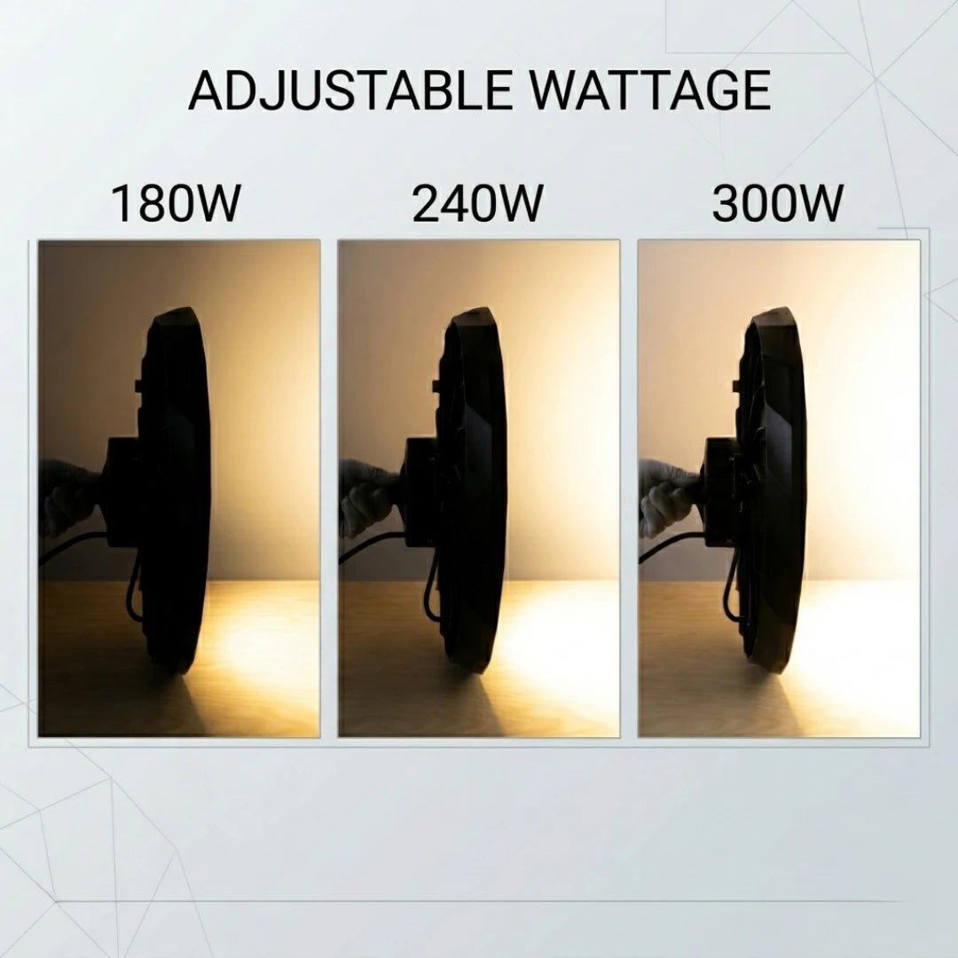 he UFO LED High Bay with selectable power 180W / 240W / 300W With Lumen Up to 40,500.