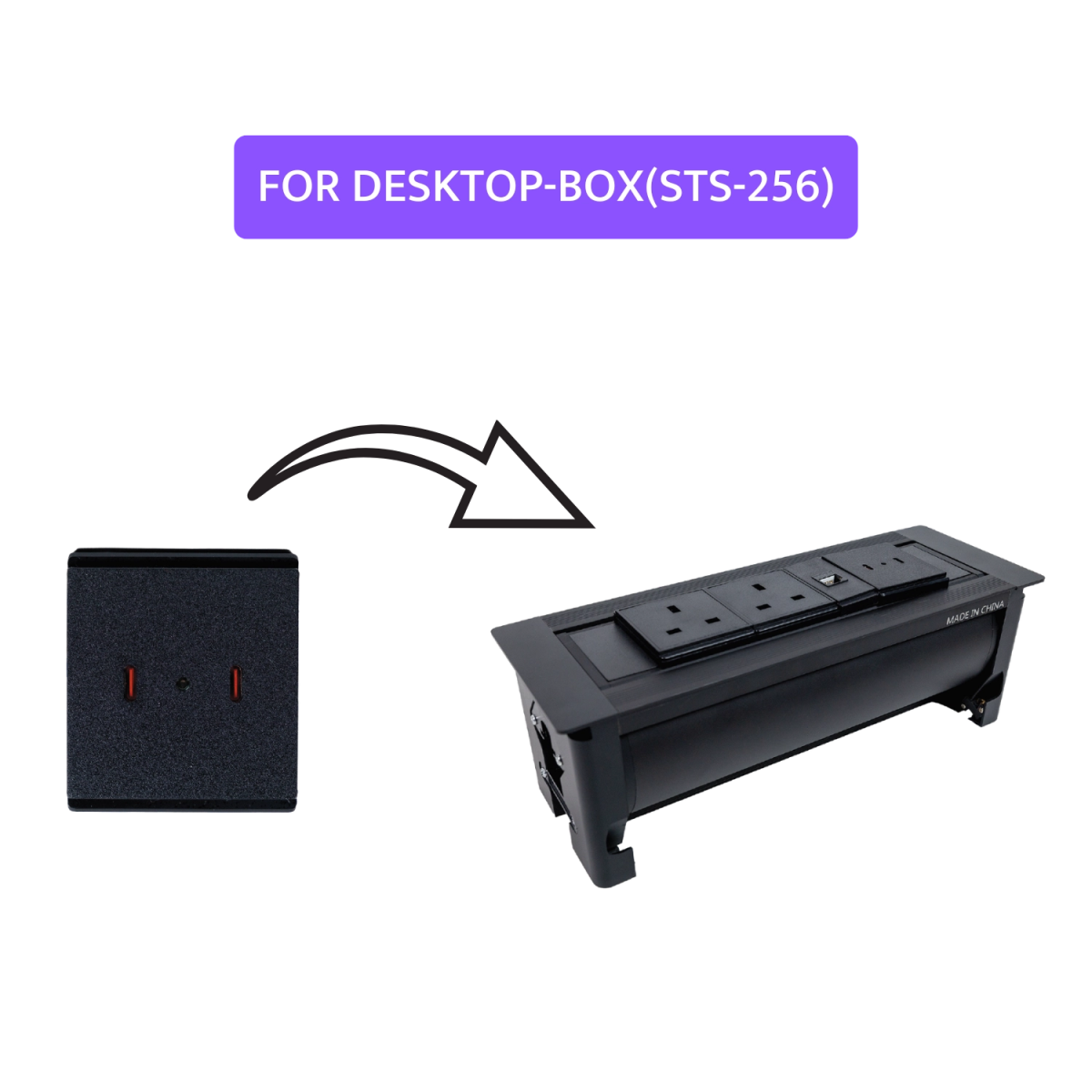 Ultra Light 20W Type-C USB Socket for Desktop-Box (ZM-F21QC7)