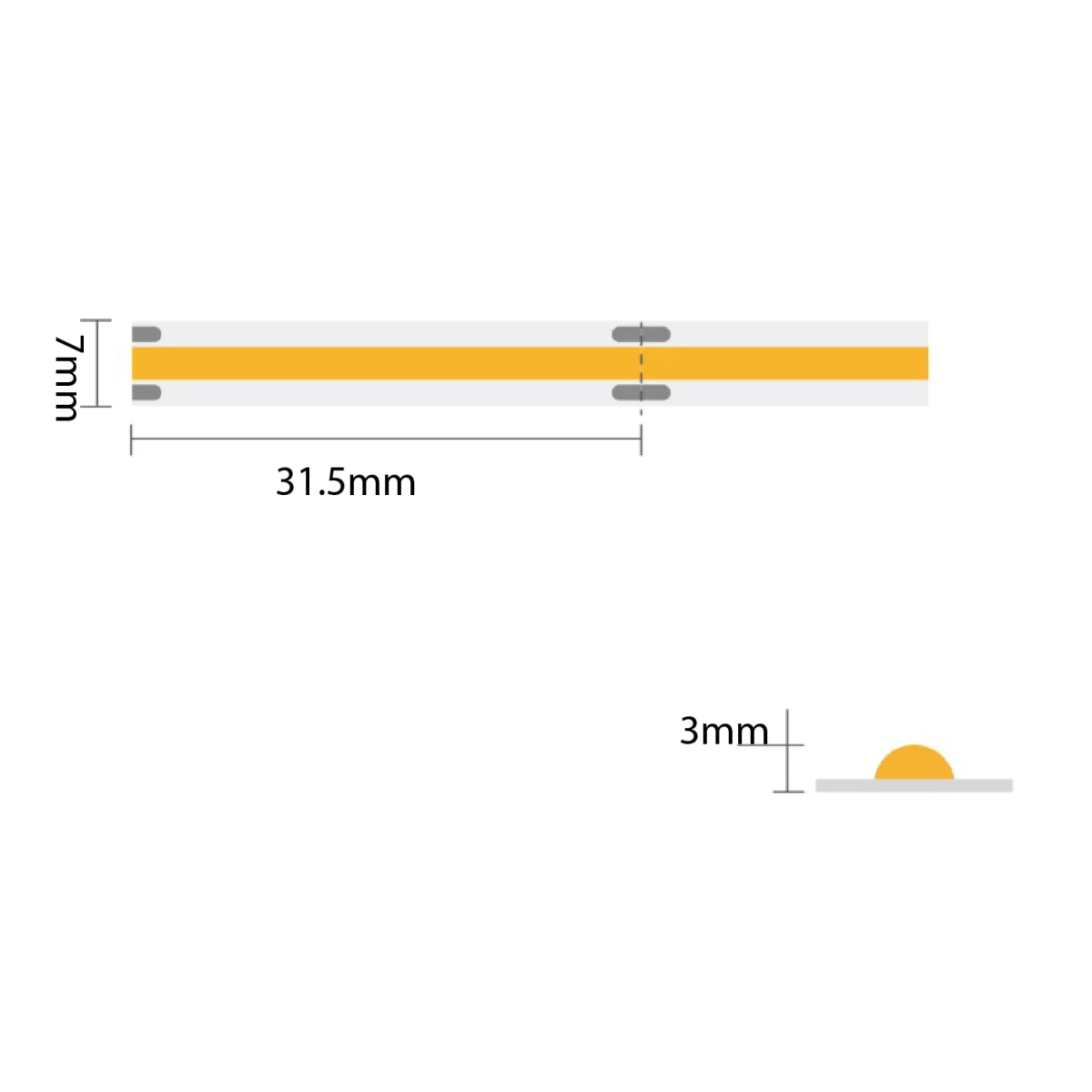 Ultra Light COB LED Strip Light - 15m - High CRI >90 (COB-384P)