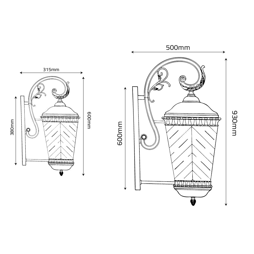 Ultra Light Copper Outdoor Light (3211 Family) | Elegant IP44 Exterior Lighting