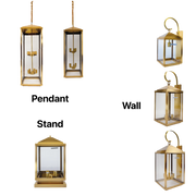 إنارة خارجية نحاسية من الترا لايت (3445 FAMILY) | إضاءة خارجية فاخرة IP44