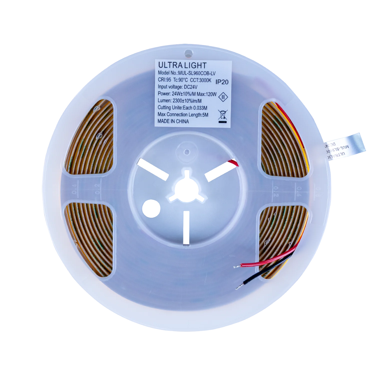 Ultra Light Double Line COB LED Strip Light 24W/m – 5M, High CRI >95 (COB-960p)