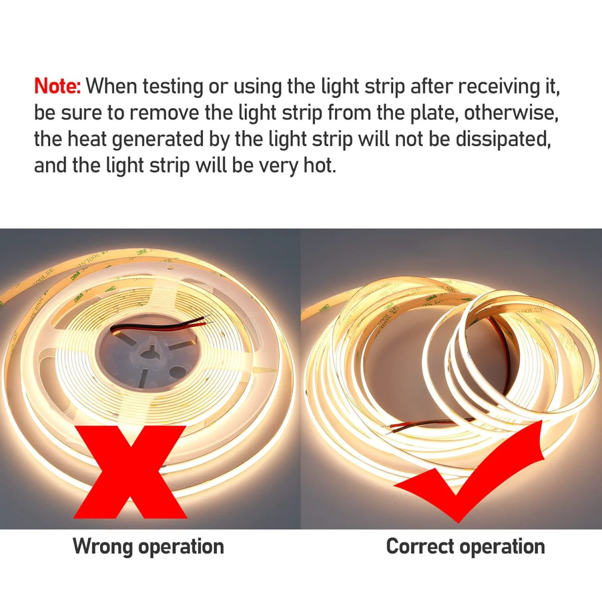 Ultra Light Double Line COB LED Strip Light 24W/m – 5M, High CRI >95 (COB-960p)