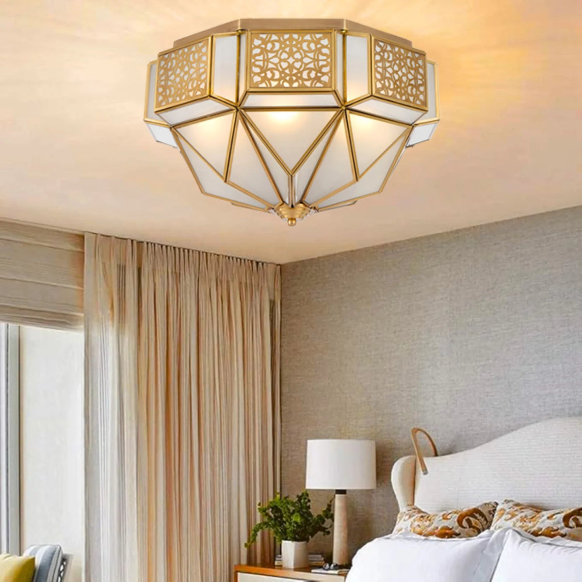 Ultra Light E27 Copper Surface Mounted Light – Arabic Luxury (X02)