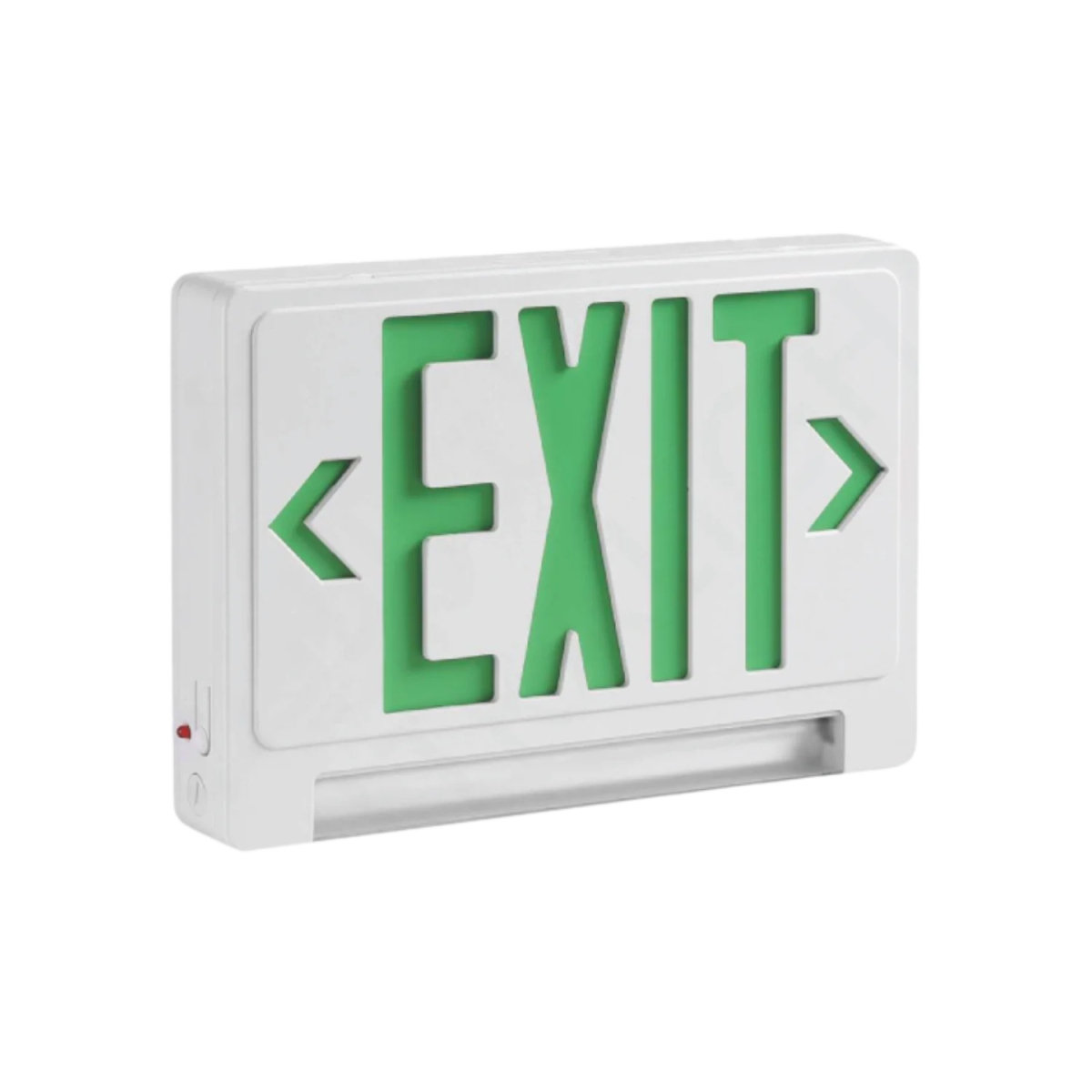 مصباح طوارئ ليد بإشارة خروج من الترا لايت – 2 واط، ضوء أخضر مع بطارية احتياطية وضمان 3 سنوات (CR‑7024AR)