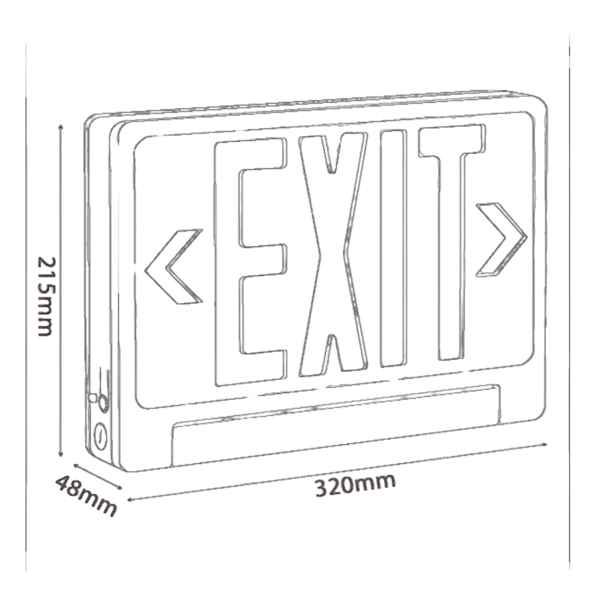 Ultra Light LED Emergency Exit Light – 2W Green Safety Sign & 3‑Year Warranty (CR‑7024AR)