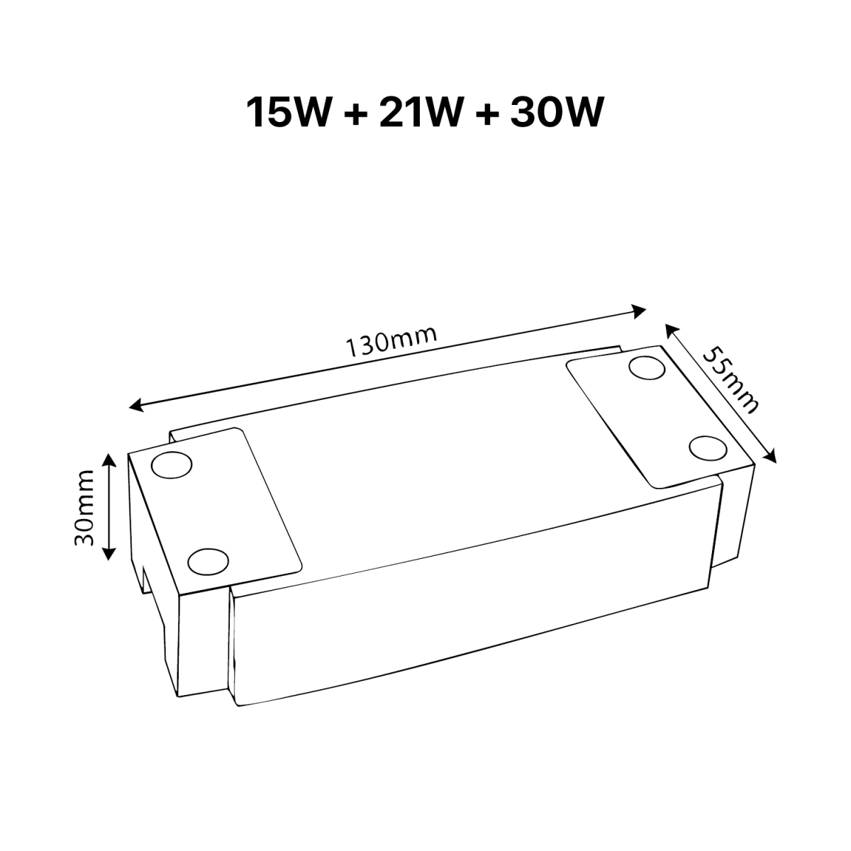محول طاقة ليد قابل للتعتيم 0V-10V من الترا لايت - ضمان 3 سنوات (UTL-PP1)