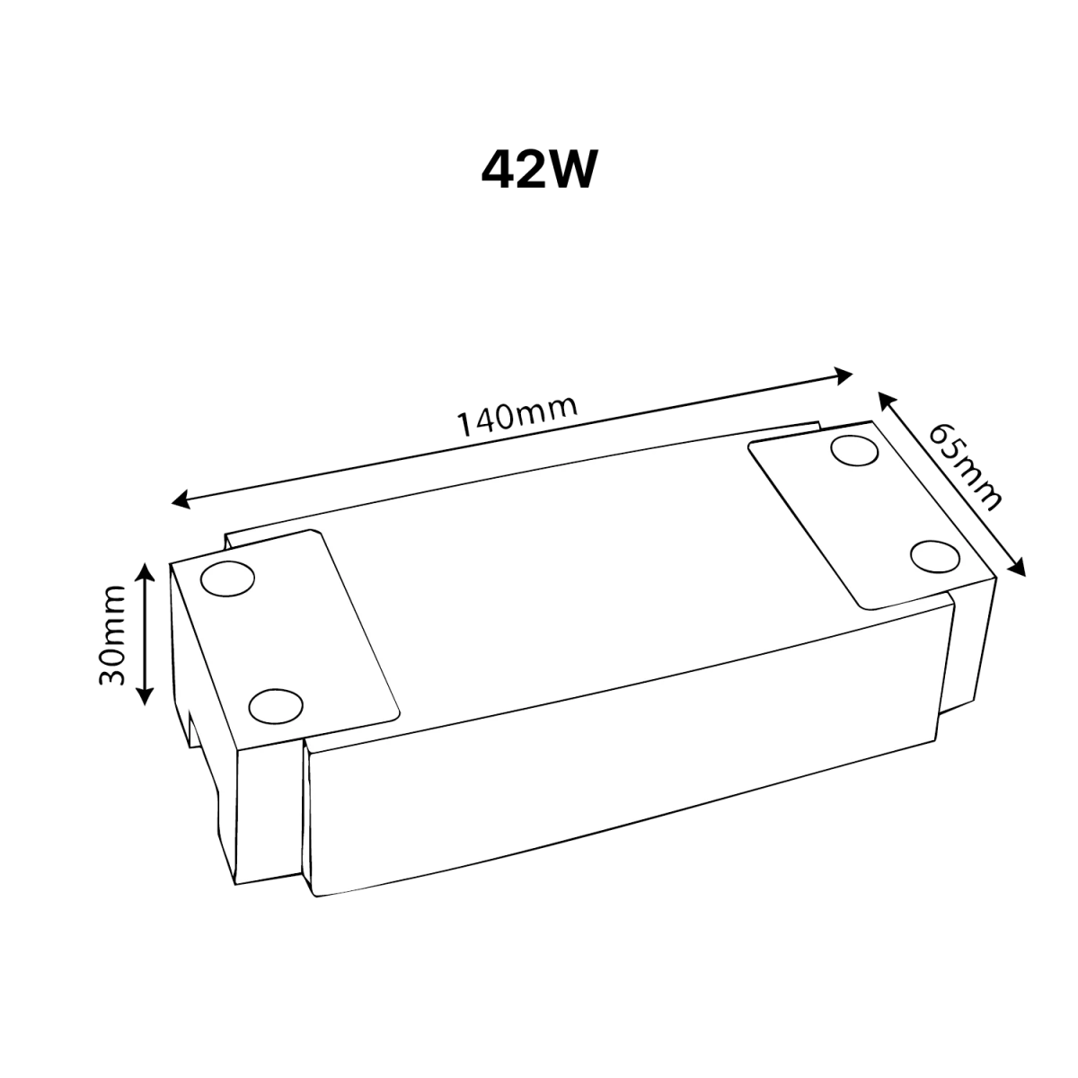 محول طاقة ليد قابل للتعتيم 0V-10V من الترا لايت - ضمان 3 سنوات (UTL-PP1)