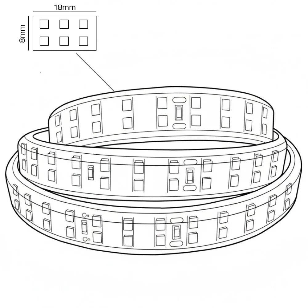 Illustration of a belt with dimensions labeled on a white background