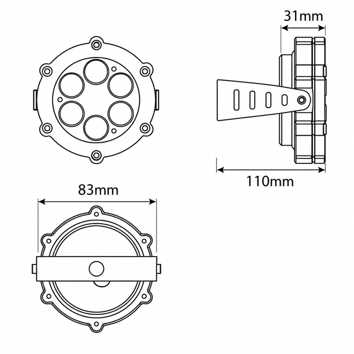 Ultra Light LED Underwater Light IP68 12W (BR7817)