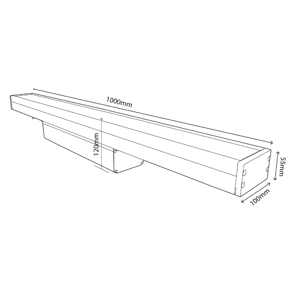 كشاف حائط ليد قوي 150 واط الترالايت للإضاءة الخارجية – مقاوم للماء IP65 (YL6726)