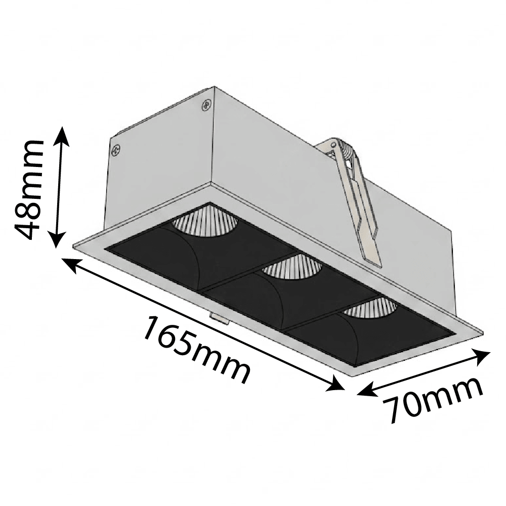 Ultra Light Triple Ceiling Light (BR6709R-3) – Indoor Lighting with Modern Design