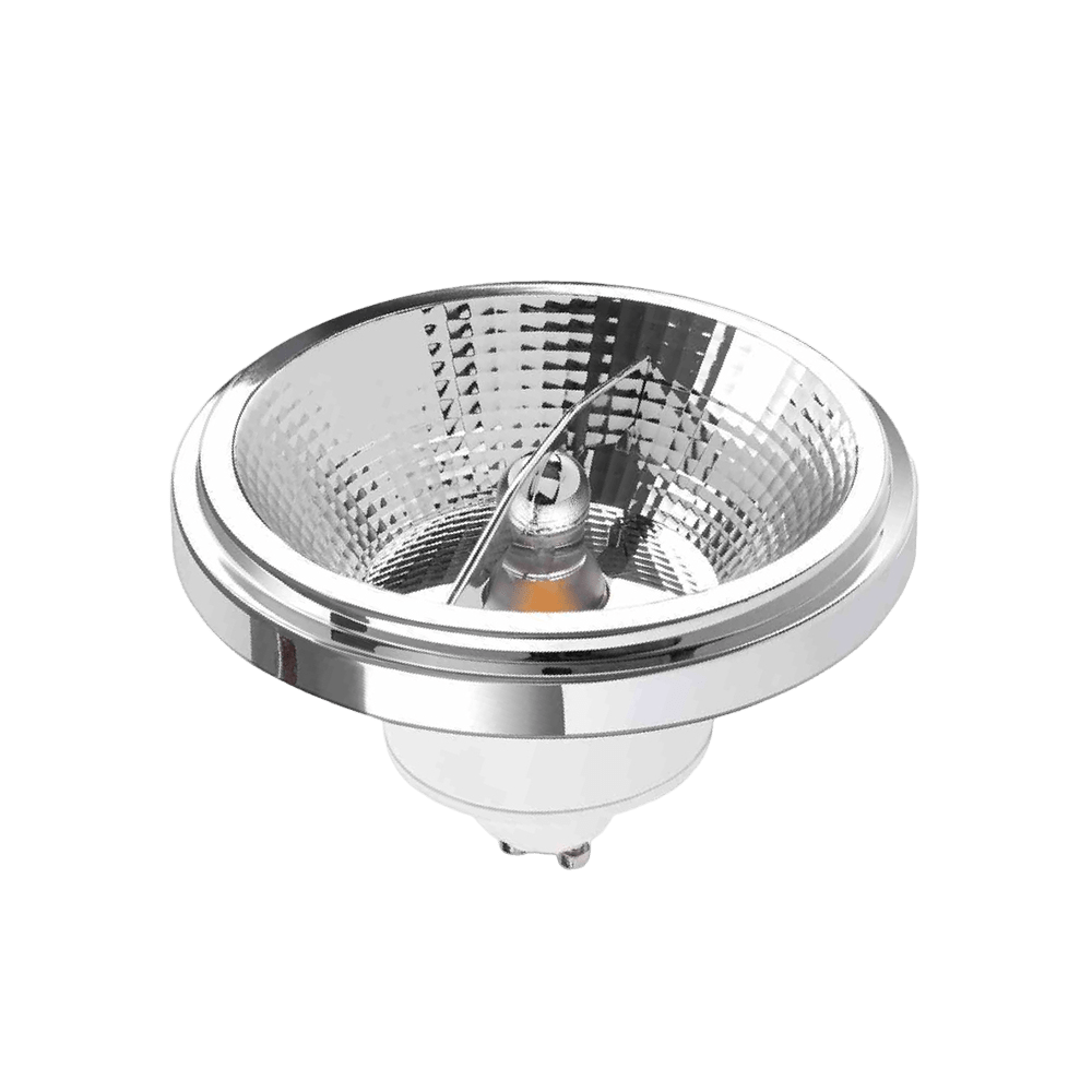 Chrome light bulb on a green background