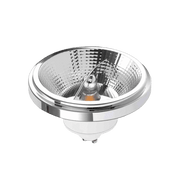 Chrome light bulb on a green background