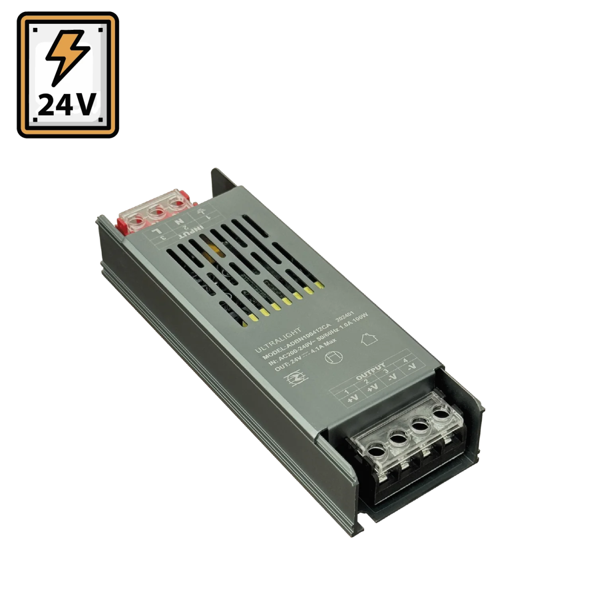 Ultralight 24V LED Power Supply 100W (ADBN100412CA)